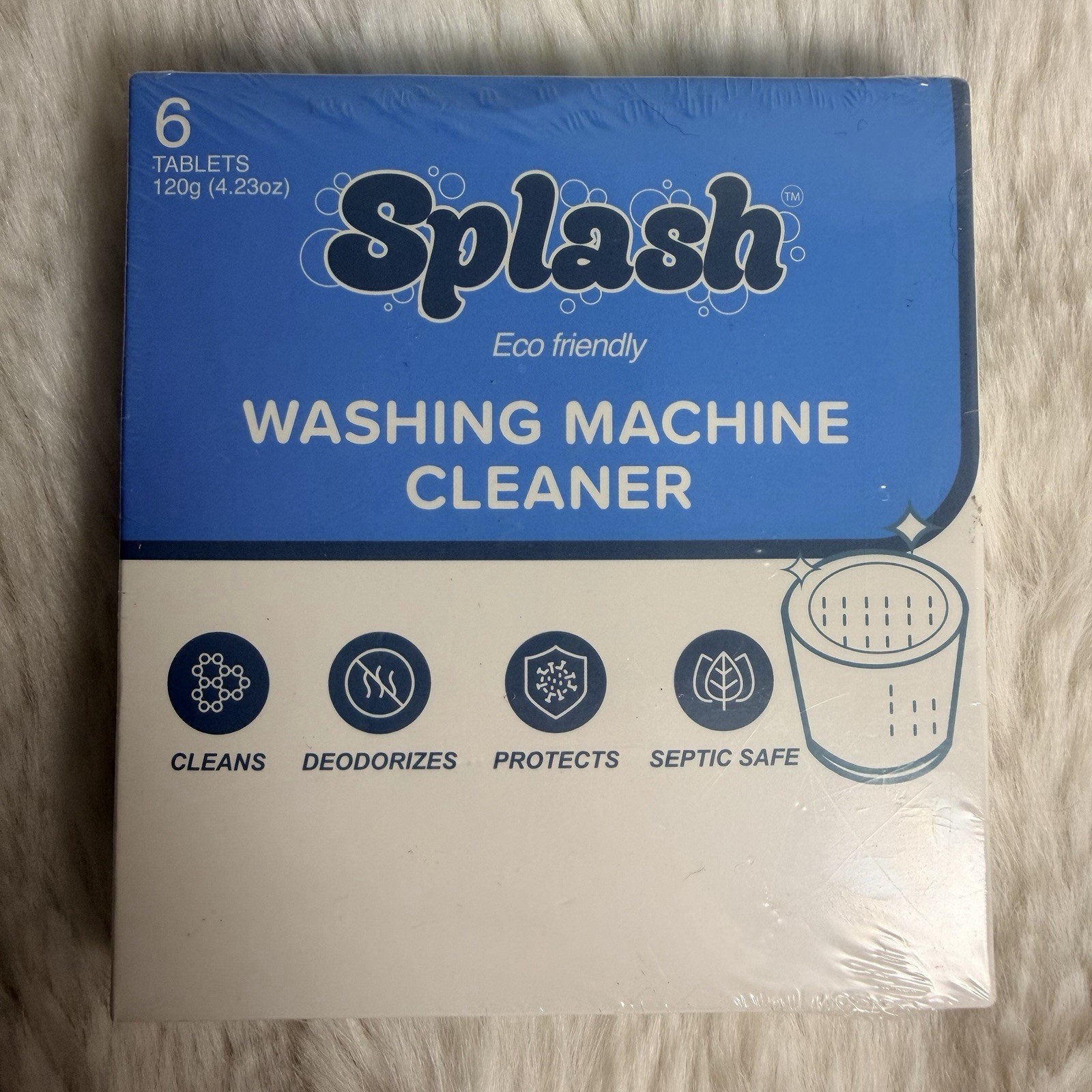 Splash Eco Friendly Washing Machine Cleaner 6 Tablets Septic Safe Exp 2027 New
