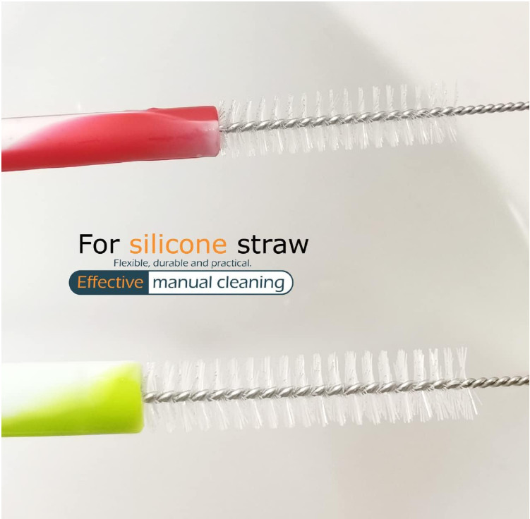 4 Pack 12 Inch Drinking Straw Cleaning Brushes Set Extra Long Pipe Tube Cleaner