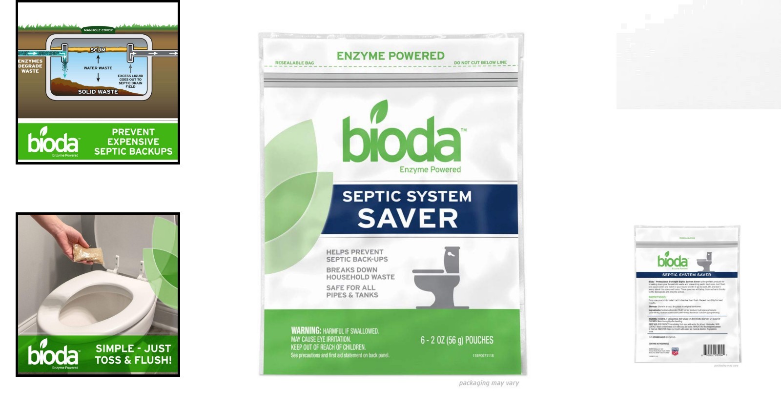 Septic System Maintenance: 6-Pack Dissolvable Pouches for Safe Waste Breakdown