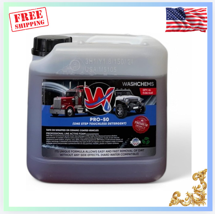 New Pro 50 Touchless Car Wash Soap Concentrate Cleaner