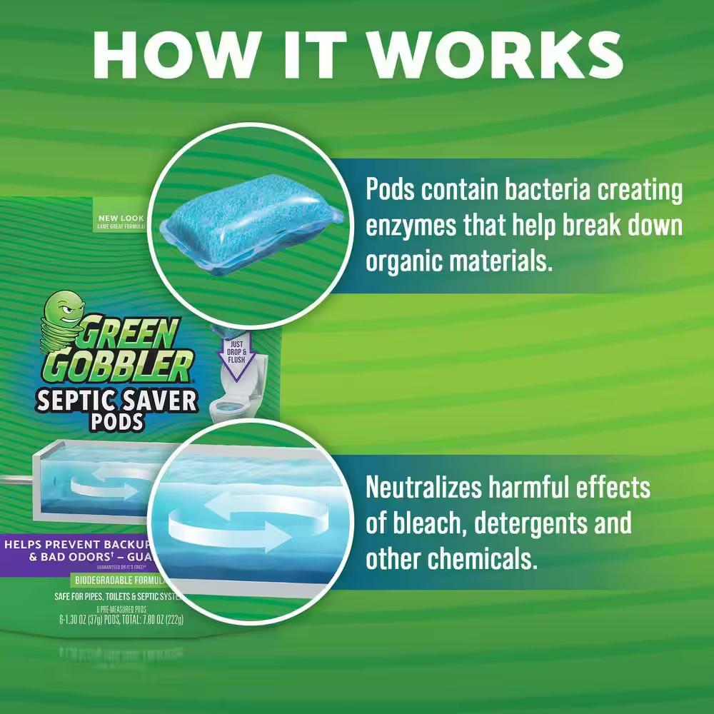 Septic Tank Treatment Pods (2 Pack)