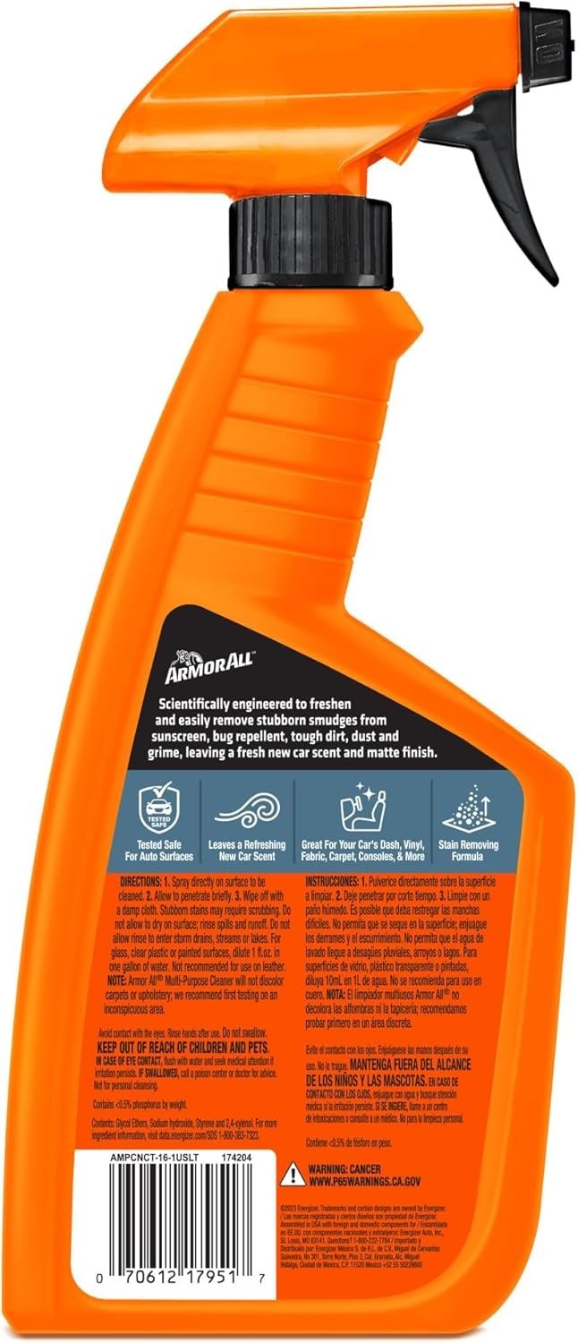 Multi Purpose Cleaner, Car Cleaner Spray for All Auto Surfaces, 16 Fl Oz
