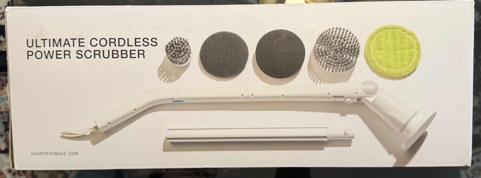 Sharper Image Ultimate Cordless Power Scrubber Bathroom Kitchen & More! New!