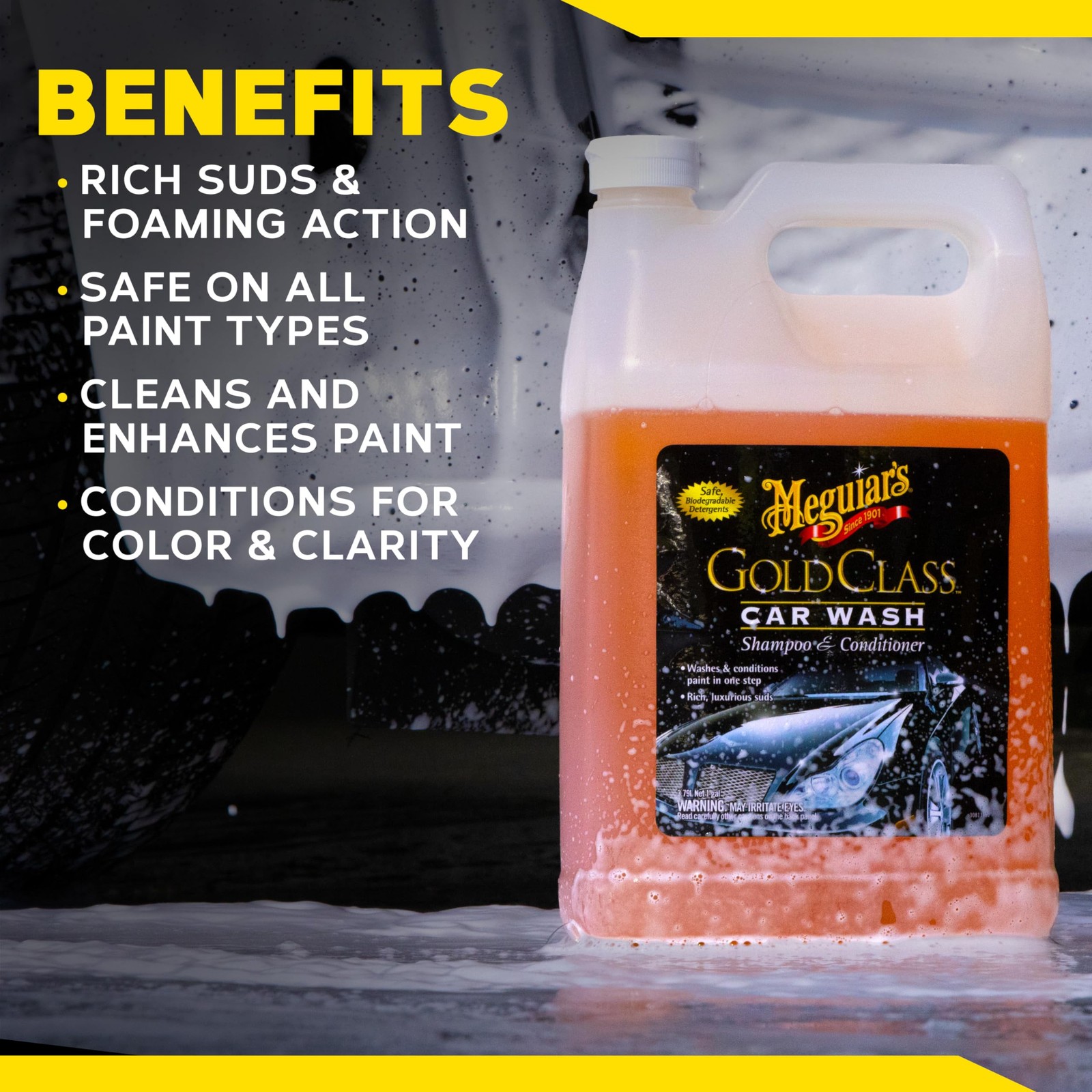 Meguiar’s Gold Class Car Wash – Get Professional Results in a Foam Cannon 1 Gal