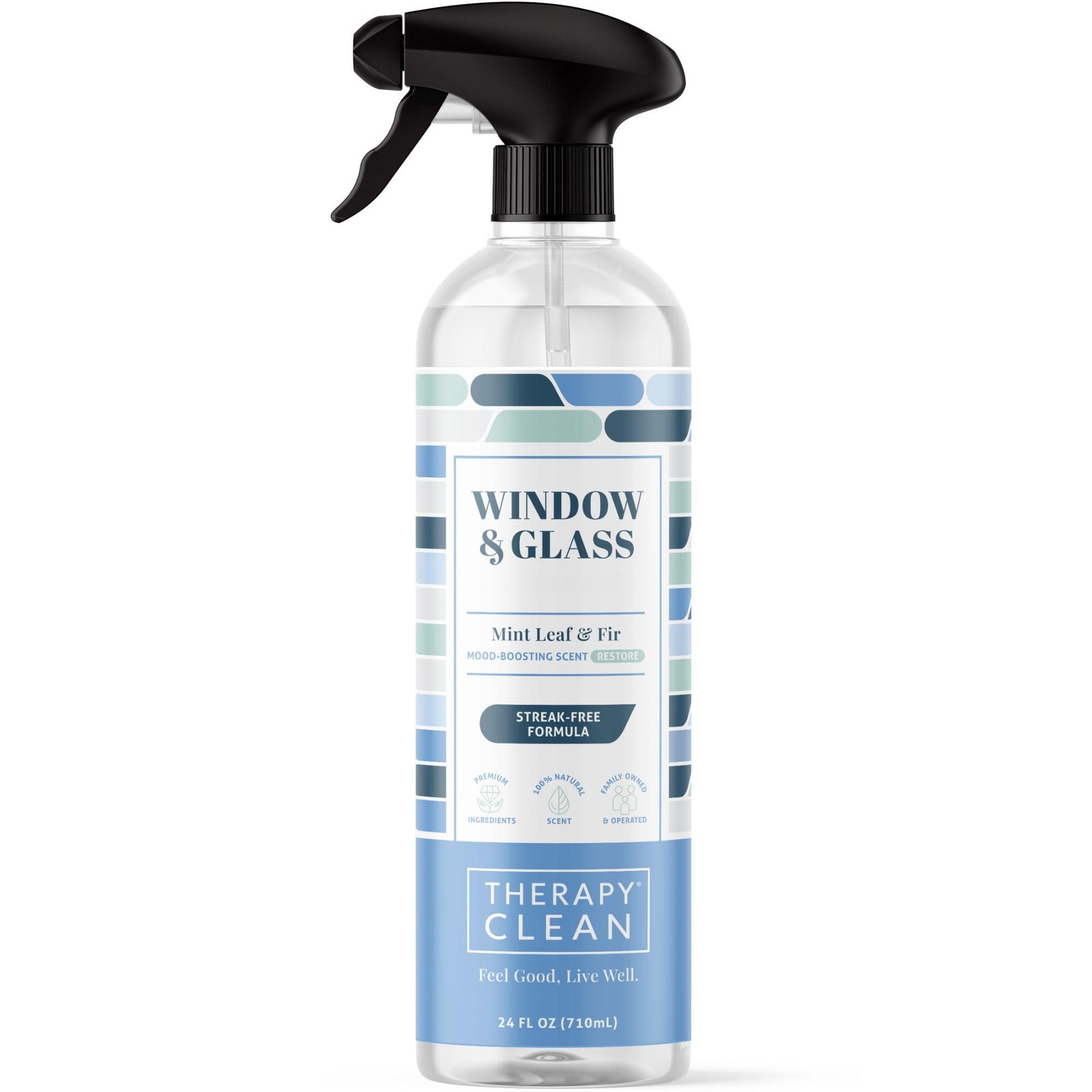 Clean Window & Glass Cleaner 24 oz. – Streak-, Ammonia-Mirror, Shower & Car W…