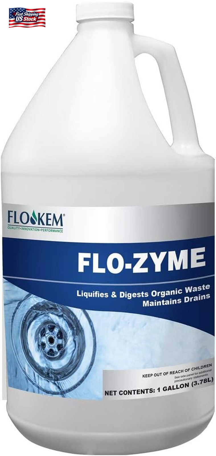 5195 Flo-Zyme Commercial Bio-Enzyme Drain Opener/Deoderizer with Pleasant Scent,