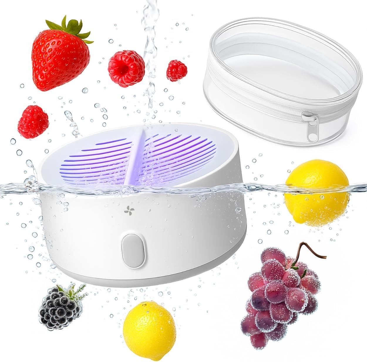 AquaPure Fruit & Vegetable Cleaner Machine W/ Storage Keeper Waterproof Produce