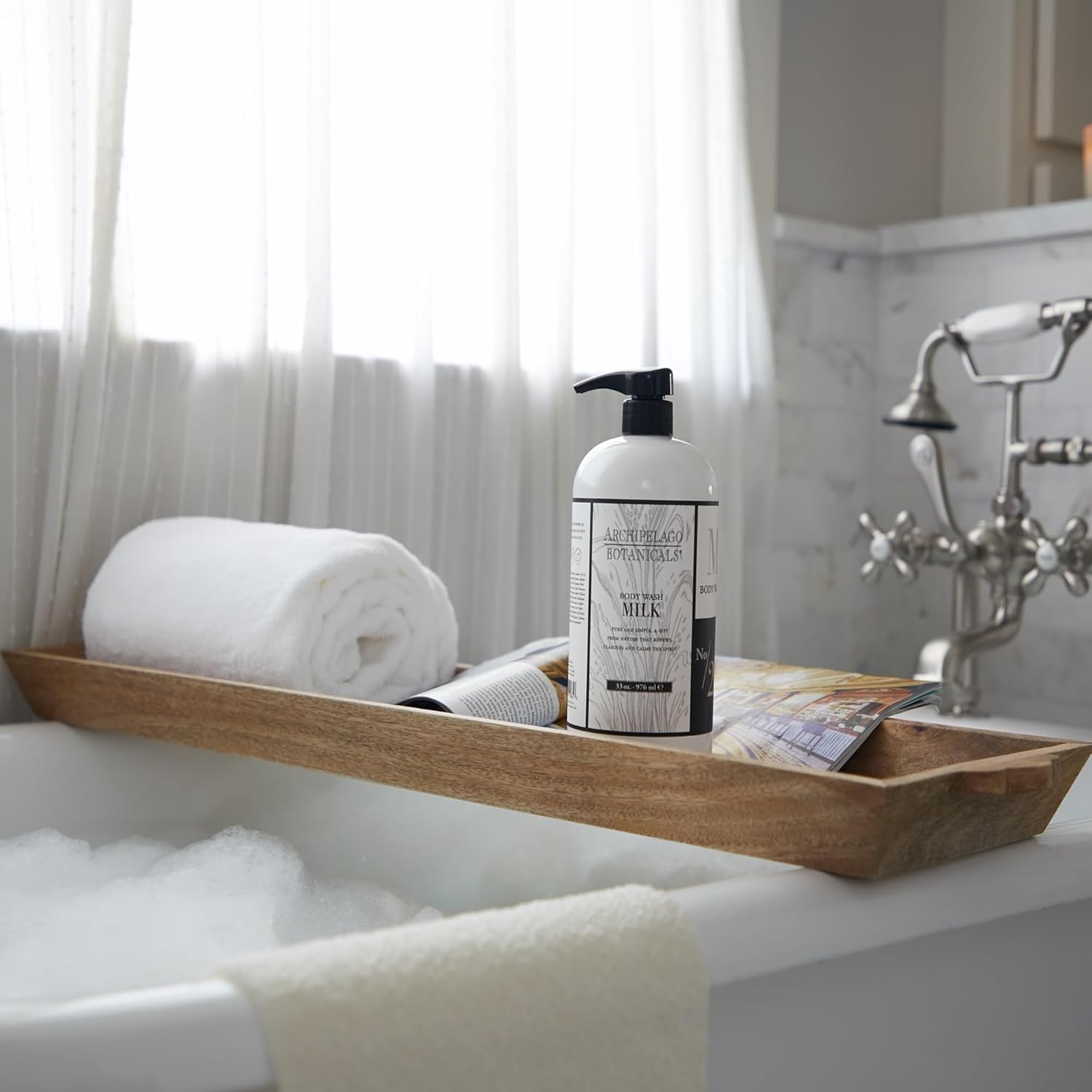 Archipelago Botanicals Milk Body Wash, Moisturizing Body Wash for Dry and Sens