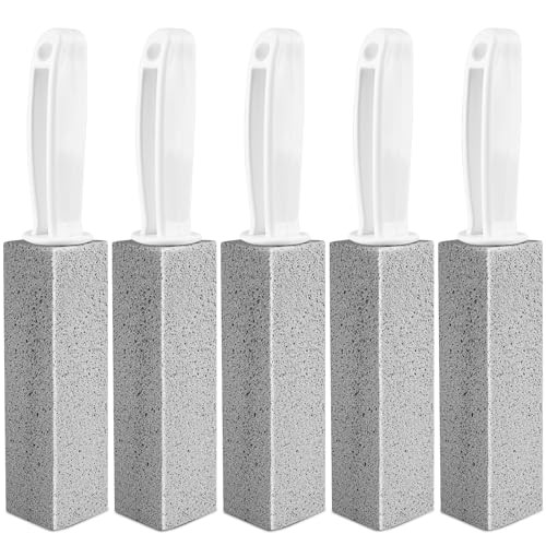 Toilet Pumice Stone With Handle, 5 Pack Pumice Stone Toilet Bowl Cleaner, Hard