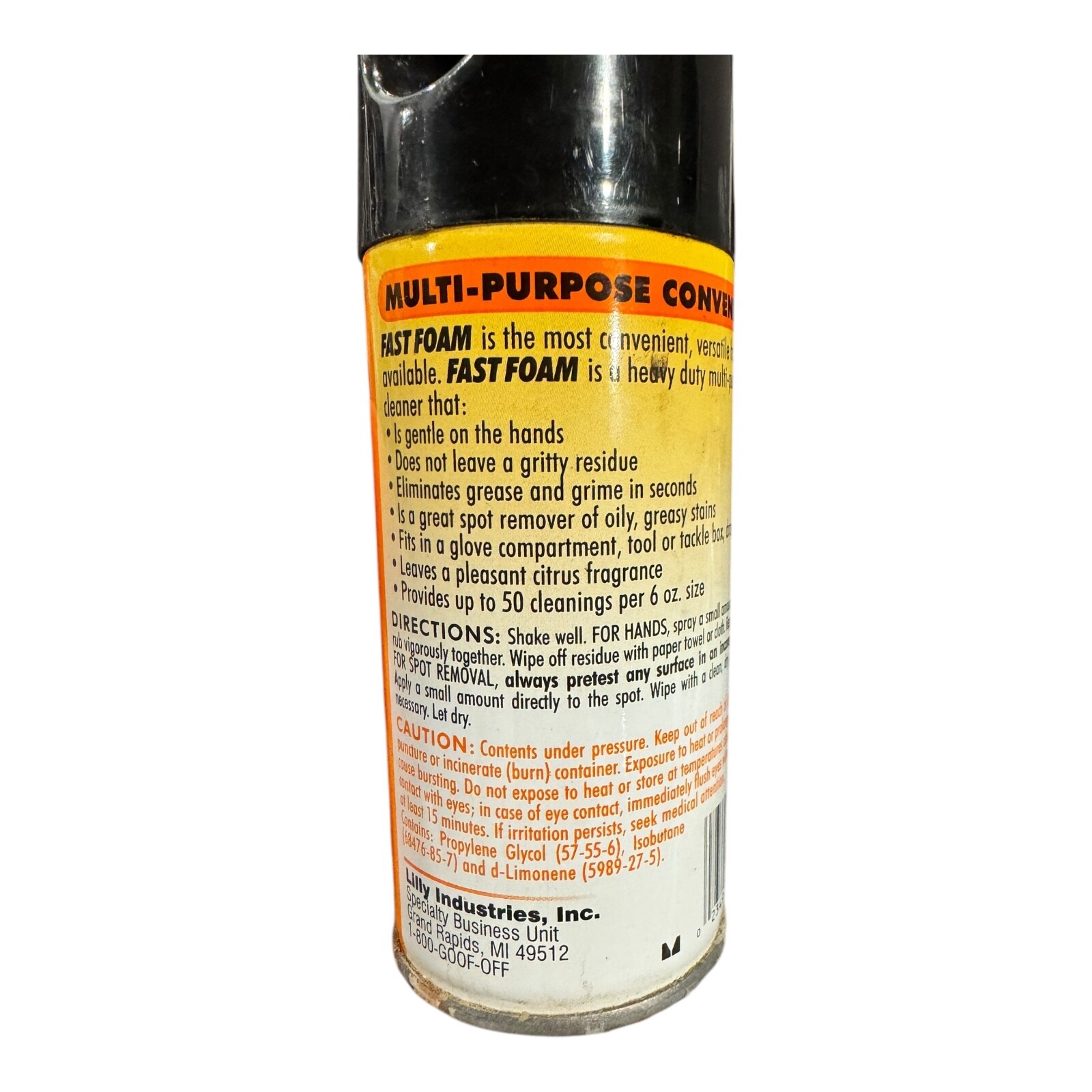 Vintage RARE Goof Off Fast Foam Multi Purpose Waterless Hand Cleaner Discontinue