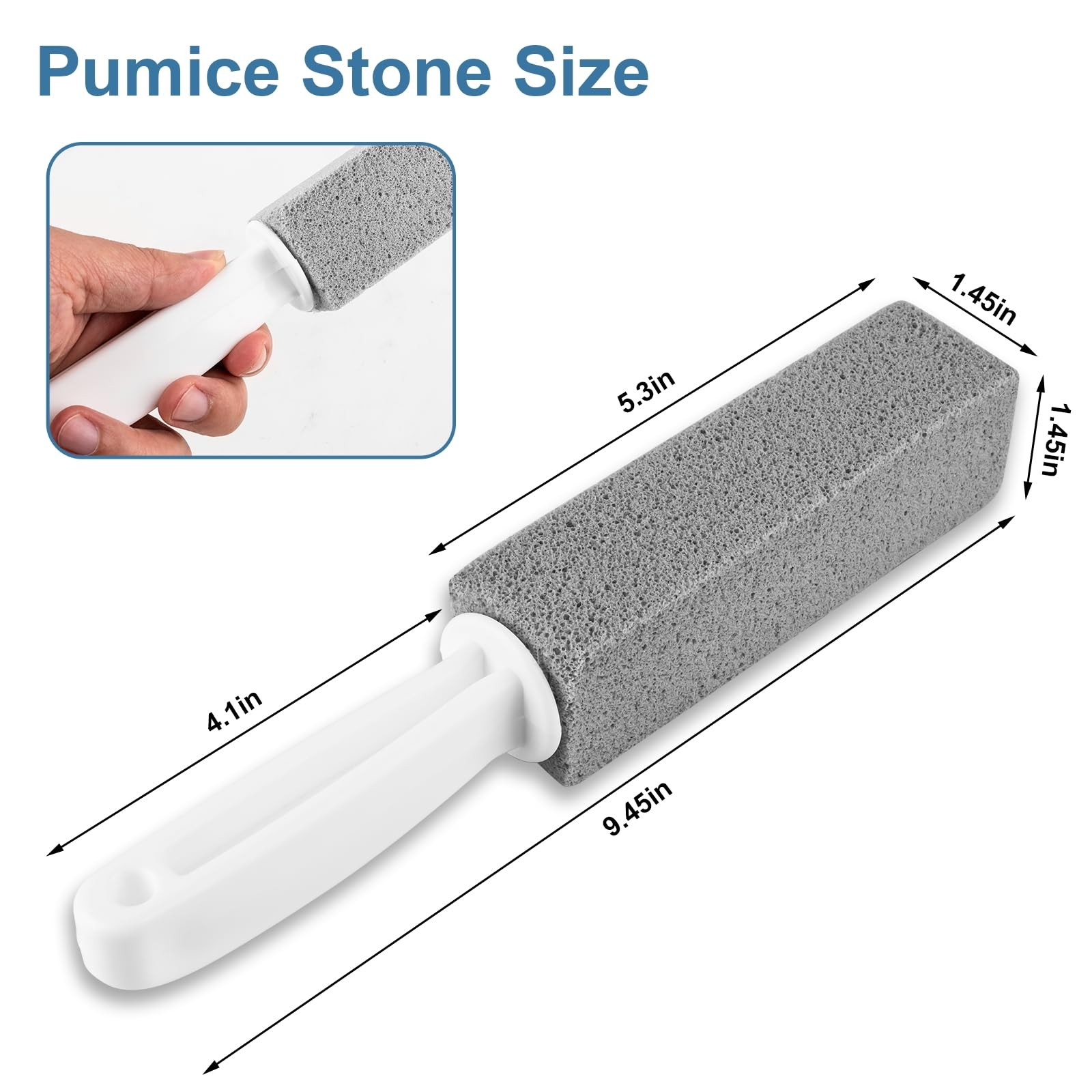 MEQHUO Toilet Pumice Stone With Handle, 5 Pack Pumice Stone Toilet