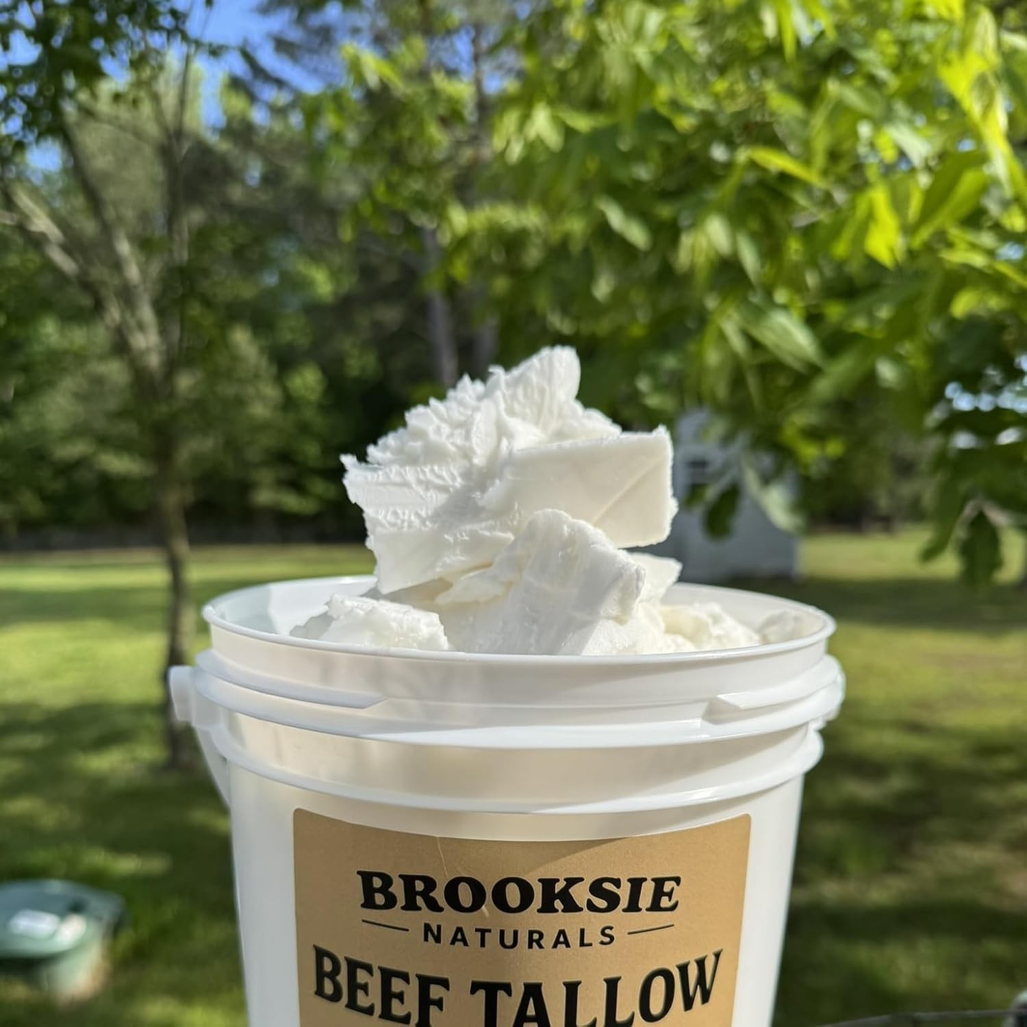 100% Pure & Grass Fed Beef Tallow 7 Lb. Rendered Bulk | No Additives | For Soa