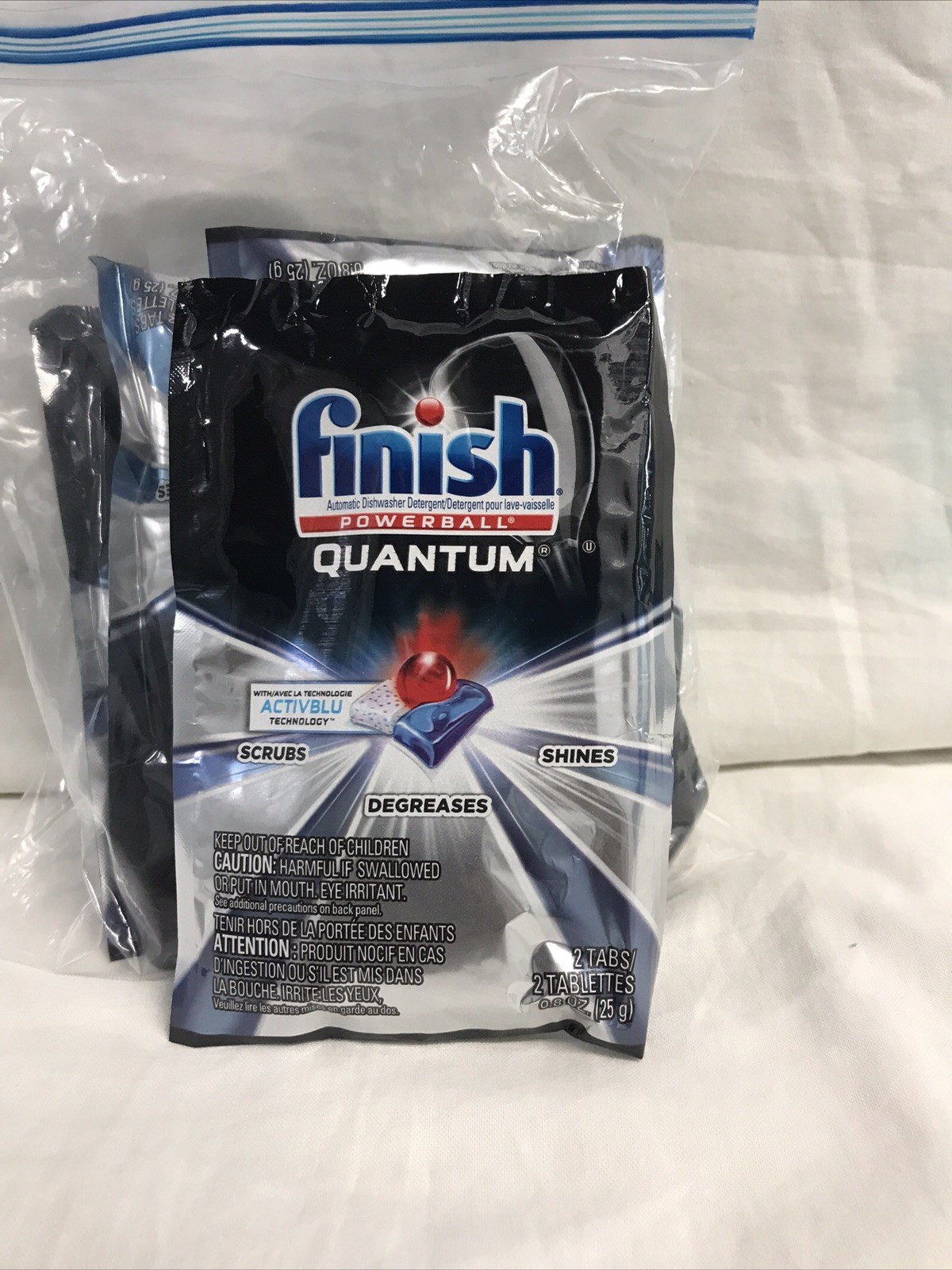 Finish Quantum Power for Dishwasher 2 Tablets, In Each Pack A 0.8 Oz Pack Of 6