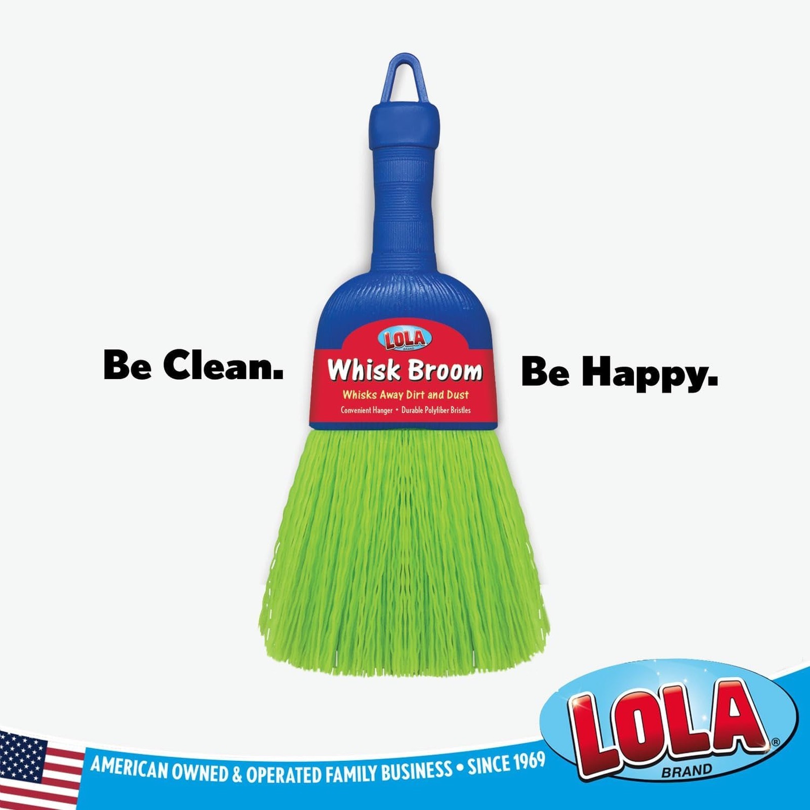 Hand Broom Durable Bristles 2 Pack Indoor Outdoor Compact Hang Hole Cleaning