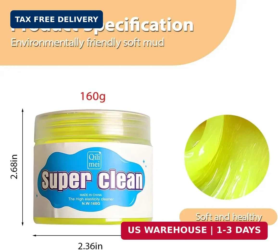 Car Cleaning Gel, Reusable Vehicle Air Vent Crevice Detailing Putty, Automotive