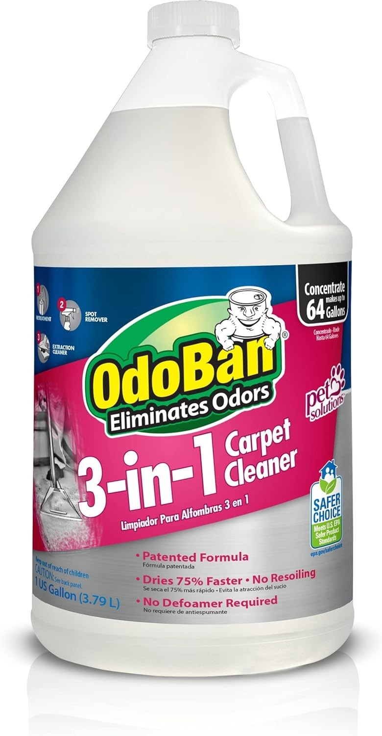 1 Gal. 3-in-1 Carpet Cleaner, Concentrated Carpet Cleaning Solution, EPA Safer C