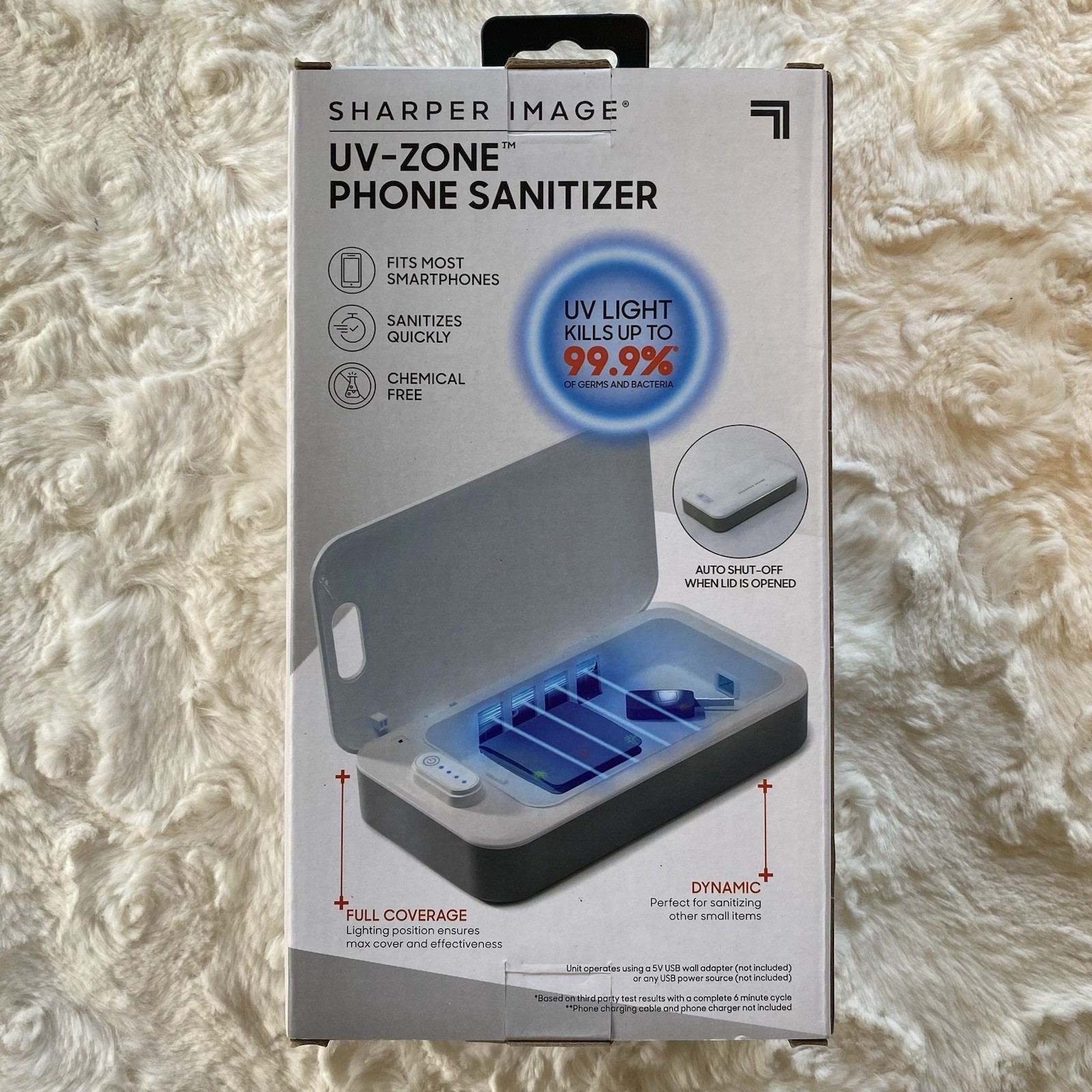 Sharper Image UV Zone Phone Sanitizer Brand New Sealed