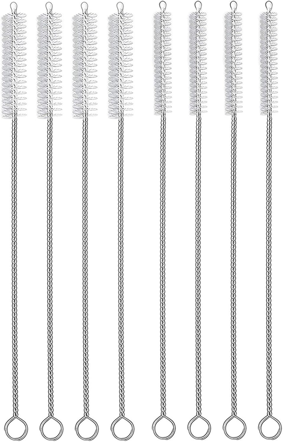 8-Inch Straw Brush Set – Durable Stainless Steel with Flexible Bristles