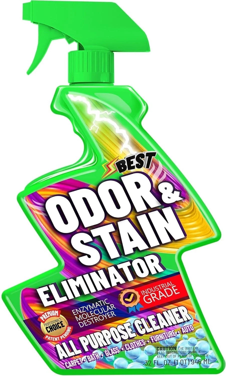 Best Odor & Stain Eliminator All Purpose Cleaner, Industrial Grade 32 oz