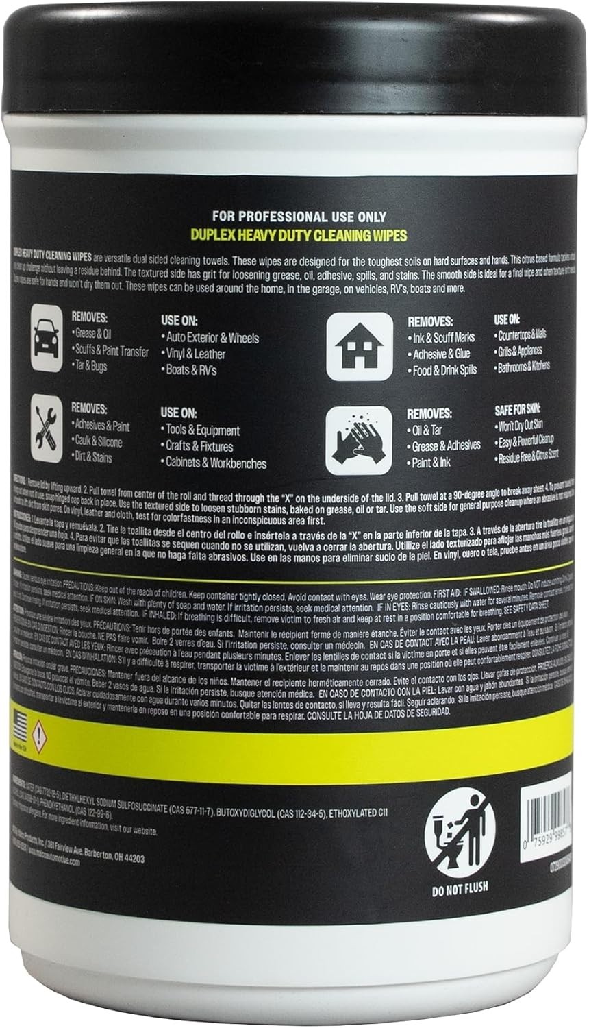 Citrus Scented Heavy Duty Cleaning Wipes – Safe and Effective for Home & Auto