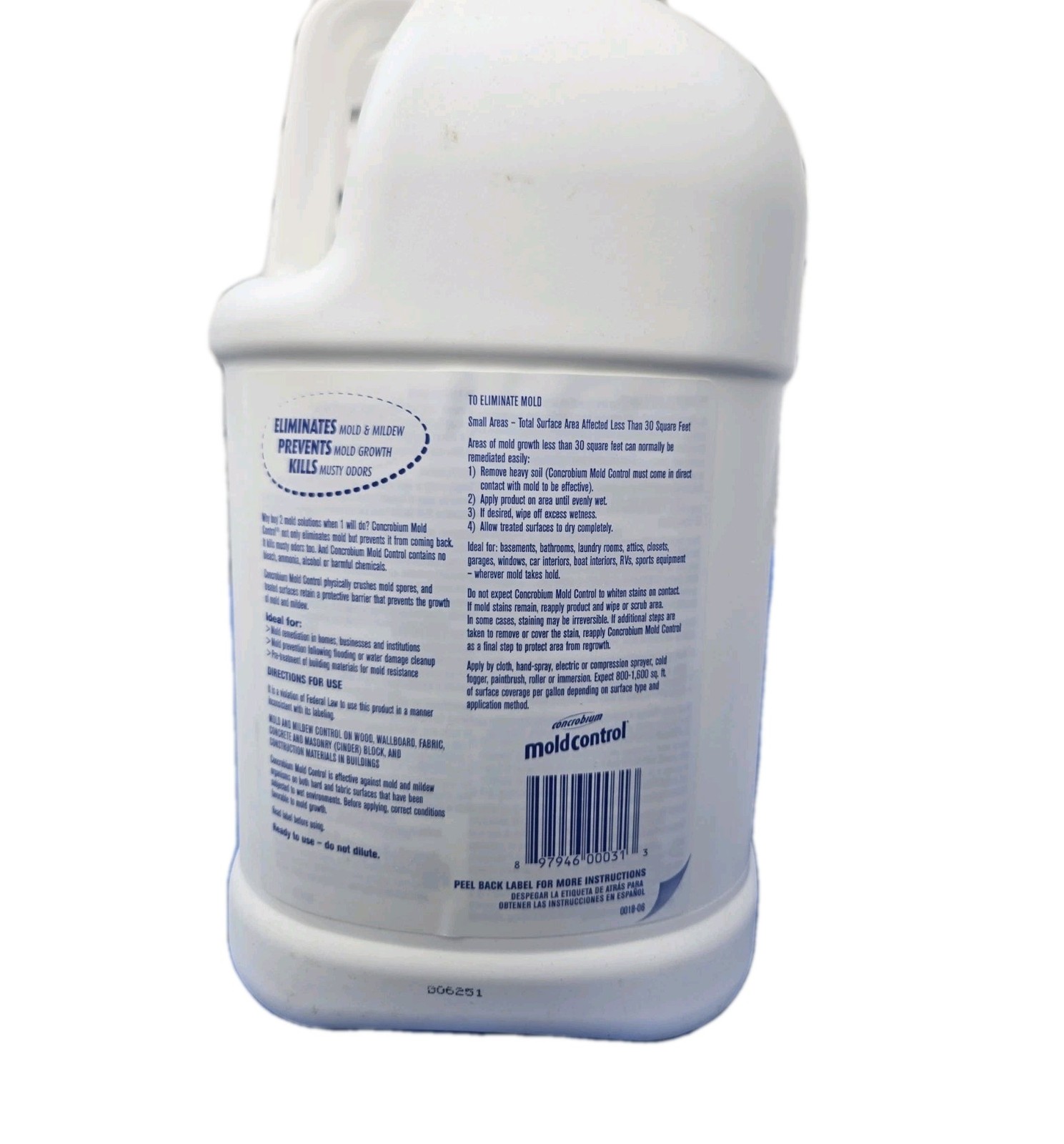 CONCROBIUM 025-001 MOLD CONTROL STAIN ERASER CLEANER GALLON READY TO USE NEW