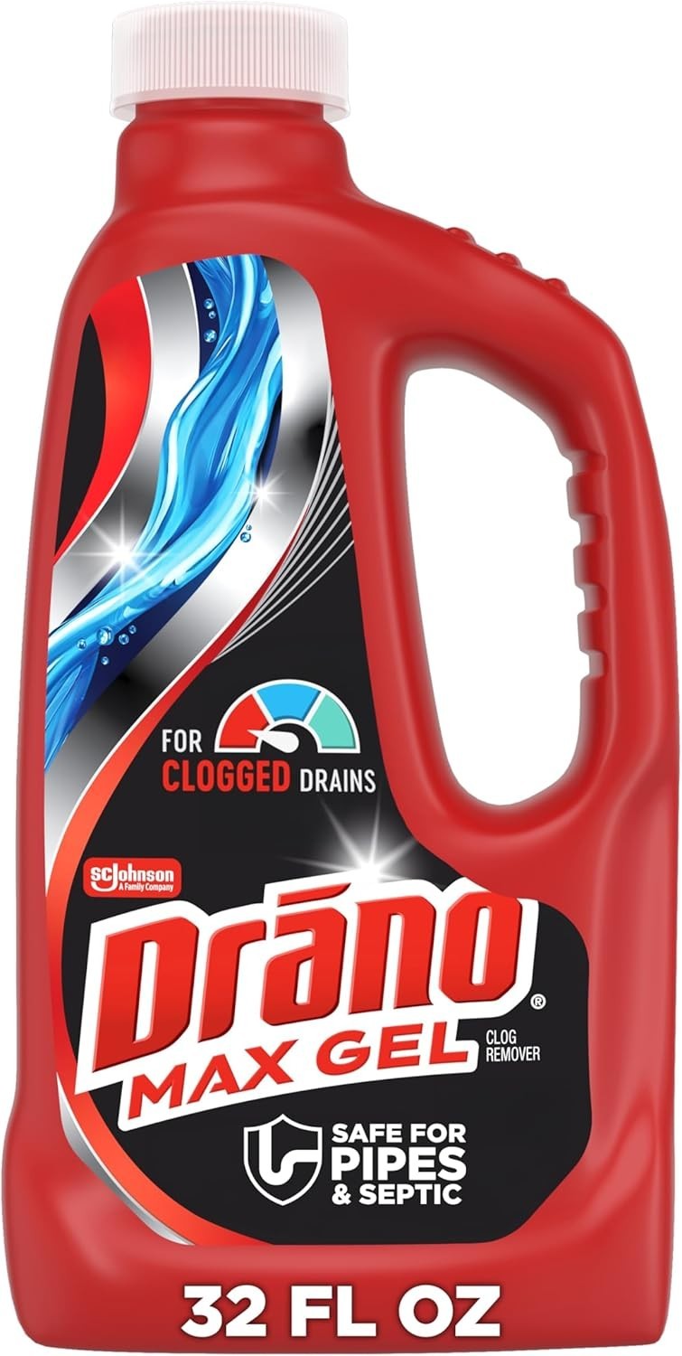 Drano Max Gel Drain Clog Remover and Cleaner for Shower or Sink Drains, Unclogs
