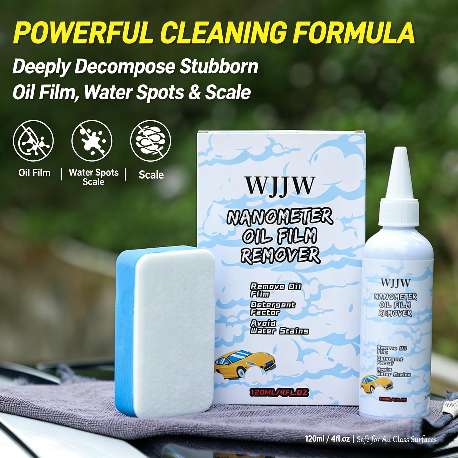 Glass Emulsion Cleaner, Windshield Oil Film Remover, Nano Rare Earth Windshie…