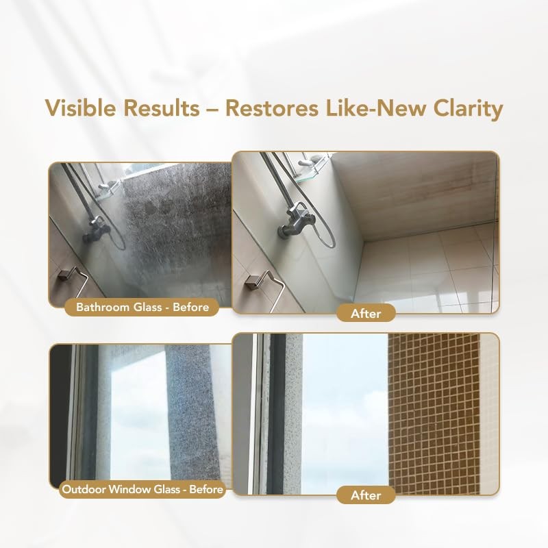 Limescale Eraser for Glass, Professional Hard Water Stain Remover Tool for Wi…