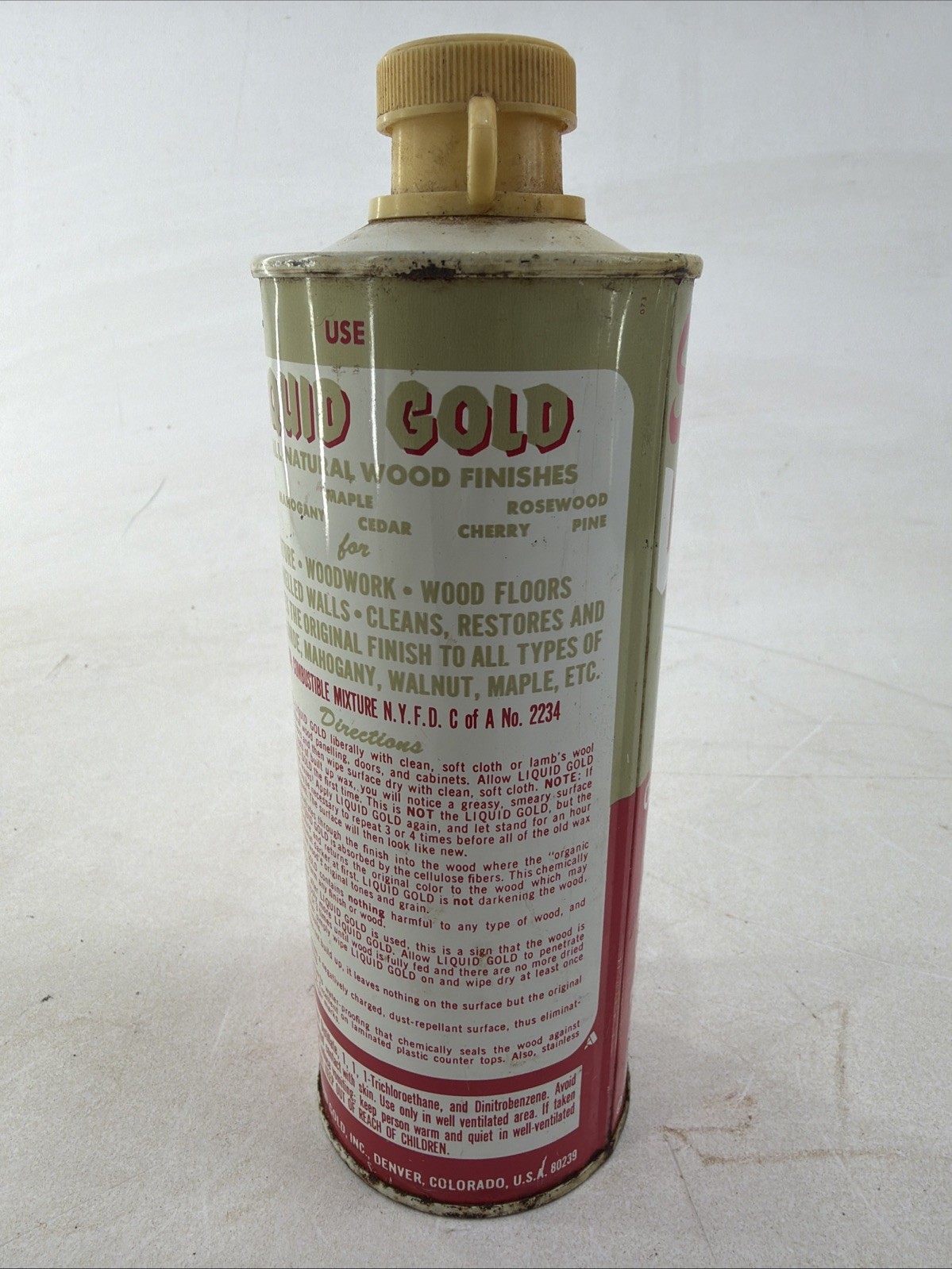Scott’s Liquid Gold Wood Cleaner Pourable Top Non Aerosol 30% full Vintage