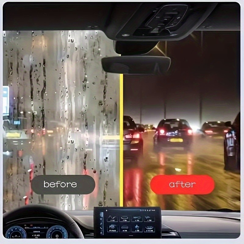1PCS Windshield Cleaner Brush Oil Film Remover Anti-Fog Portable Cleaning Tool