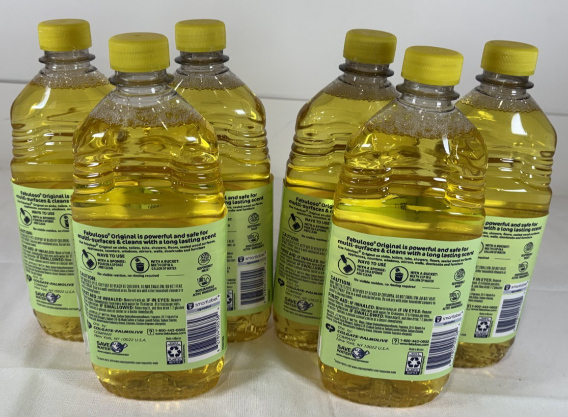 LOT – 6 Bottles Fabuloso VINEGAR APPLE All Purpose Cleaner 16.9 oz Ea Bottle NEW