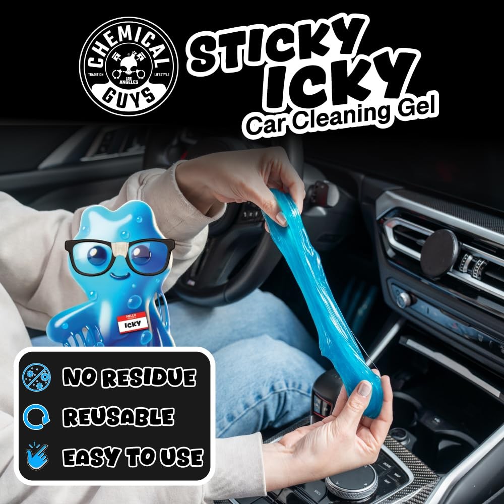 Chemical Guys Sticky Icky Car Cleaning Gel, Green Apple & Sweet Strawberry Scent