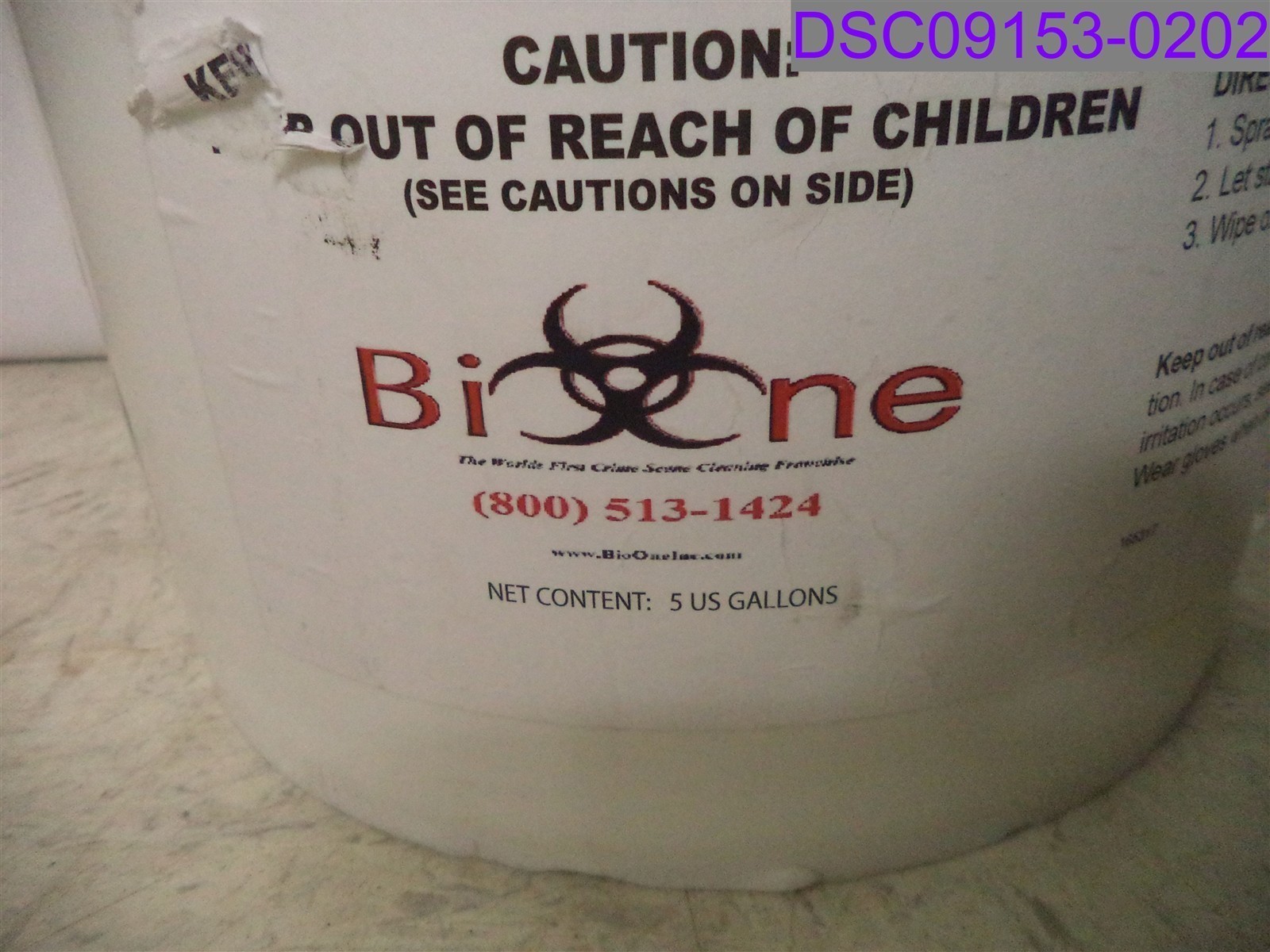 5 Gallon Bucket Bio One Chemical 2 Ready to Use Cleaner