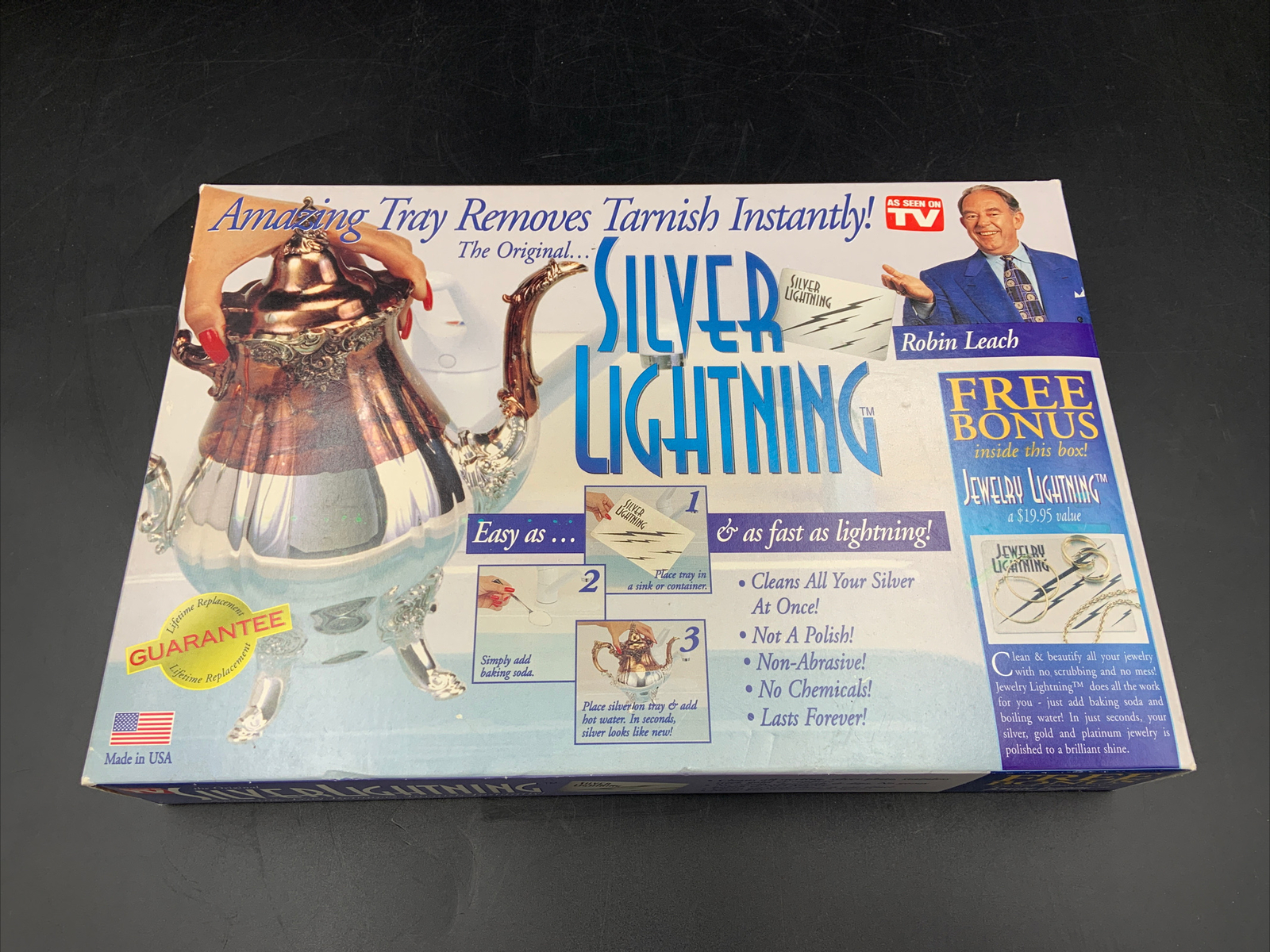 Silver Lightning Jewelry Cleaner Tarnish Remove Gold Copper Steel NIB