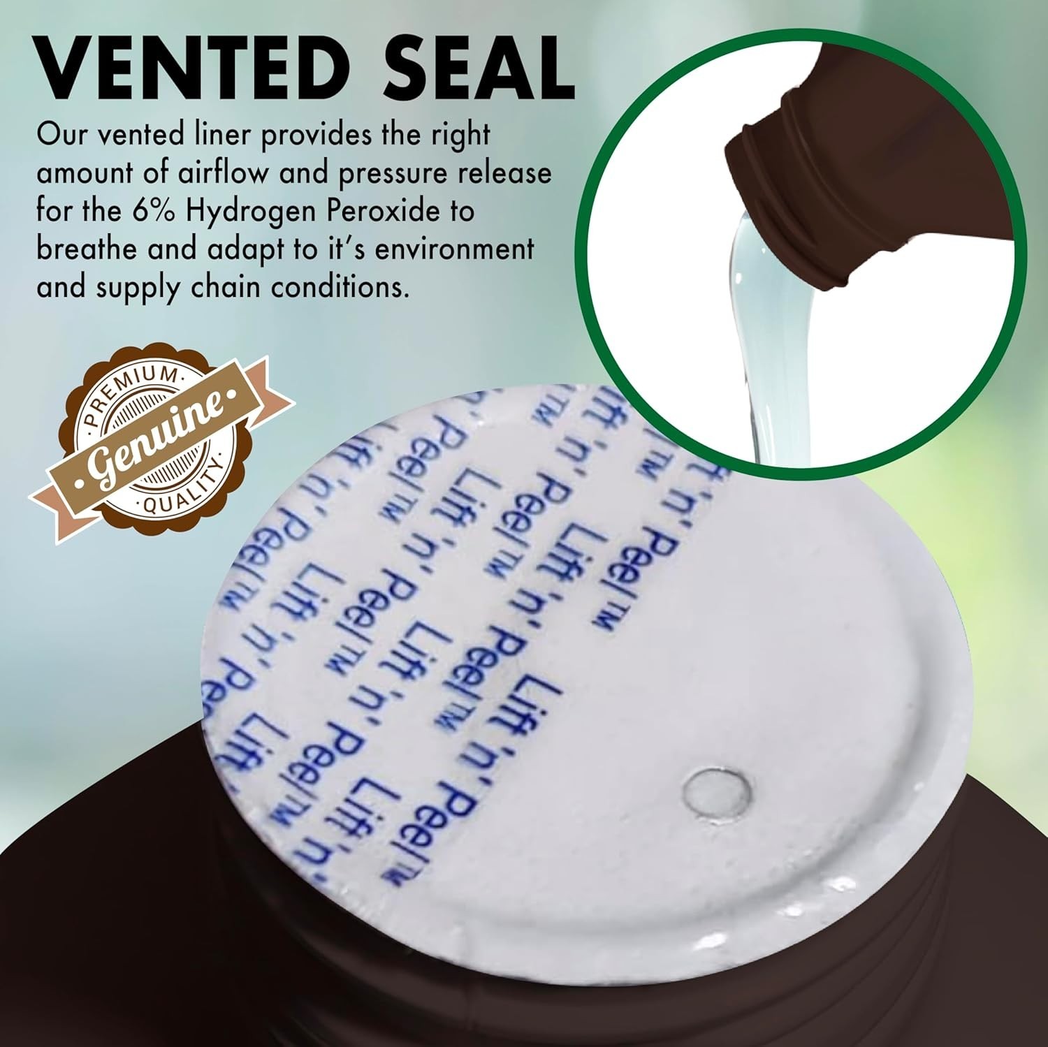 6% Hydrogen Peroxide, Food Grade H2O2 and Purified Water Only, 2.5 Gallons