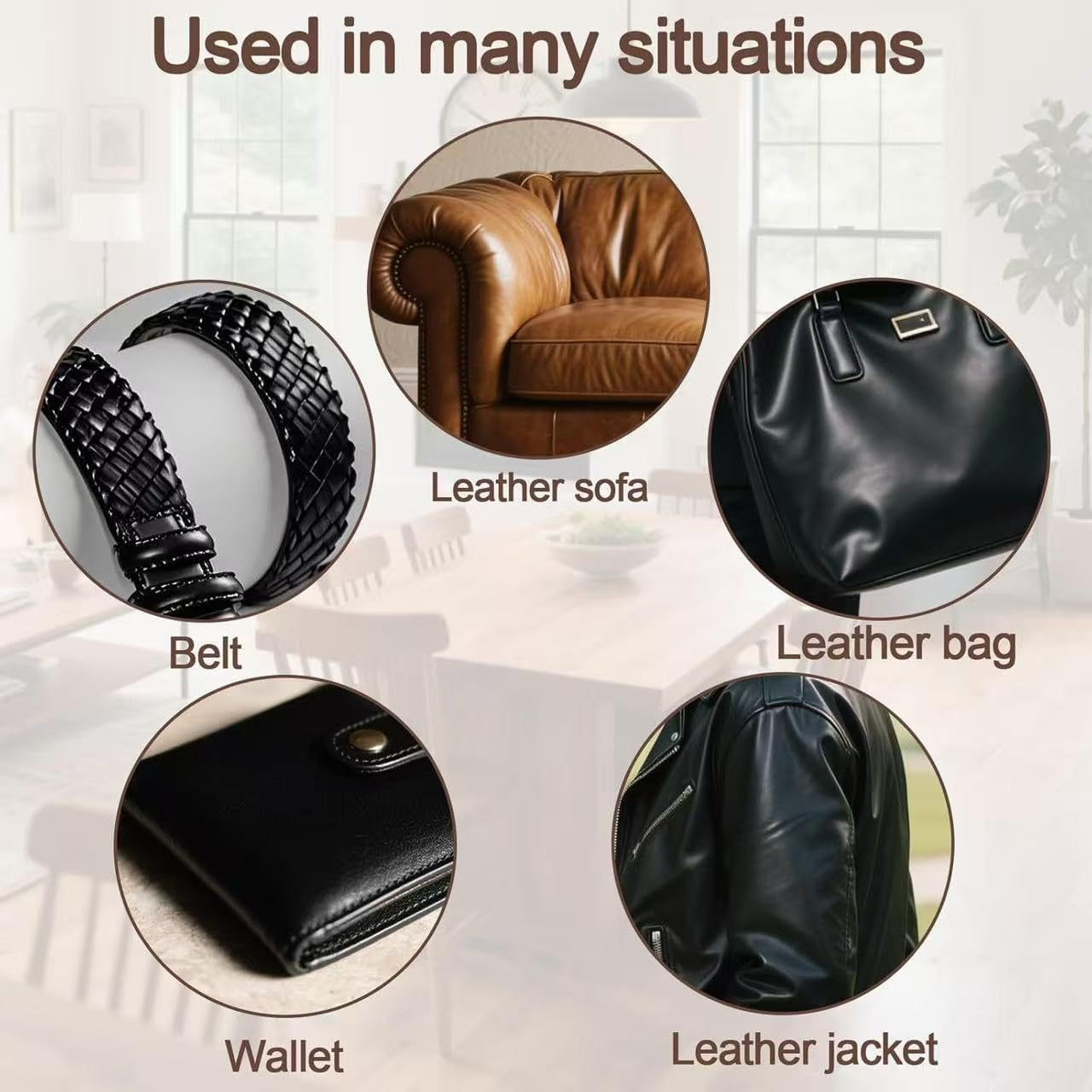 2Pcs Furniture Salve Brush, Soft Bristles & Ergonomic Handle Leather and Wood