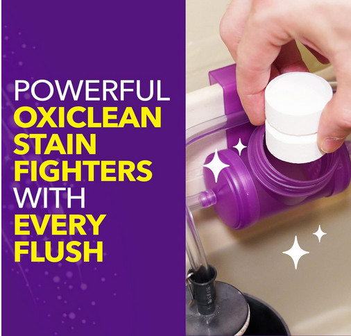 Kaboom Scrub Free! Toilet Bowl Cleaner System Cleans To 6 Months w/ 2 Refills