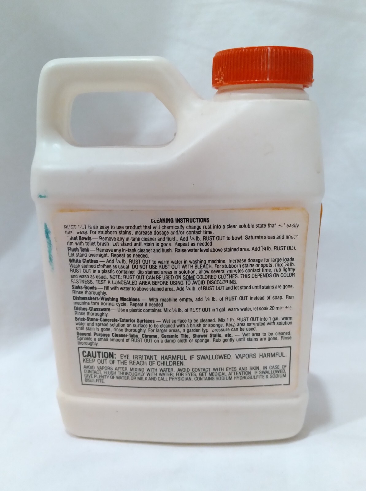 Commercial Strength RUST OUT Water Softener Cleaner Rust & Stain Remover 18 oz
