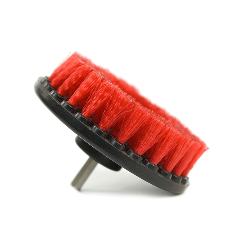 2 Pcs Heavy-Duty 5″ Scrub Brushes for Car Carpet & Mat with Drill Attachment