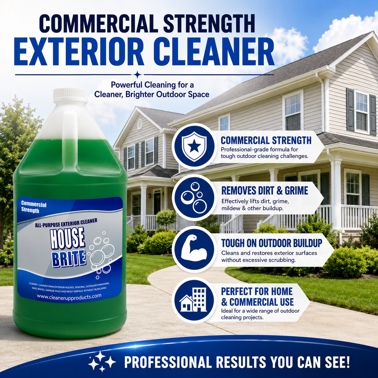Wingsent Products House Brite All-Purpose Exterior Cleaner – 1 Gallon