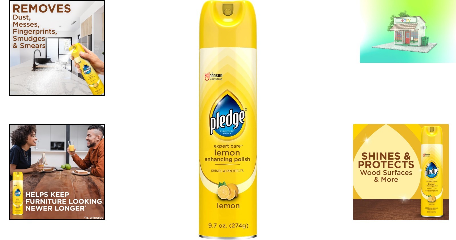 9.7oz Lemon Polish Spray – Dust-Free Shine for Furniture & Leather