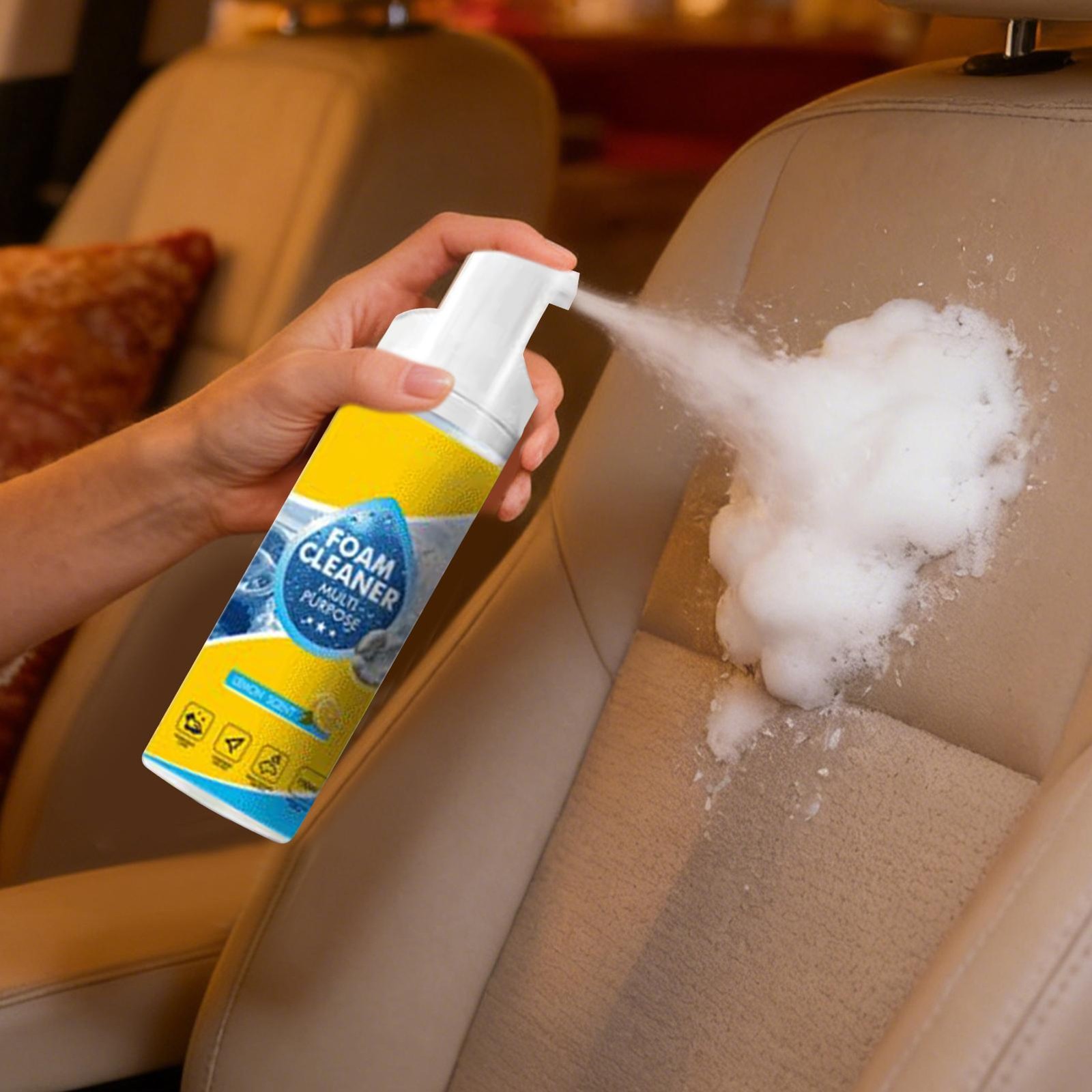 Multi-Enzyme Foam Cleaner,All-Purpose Deep Cleaning Spray For Car,Kitchen,Sofa