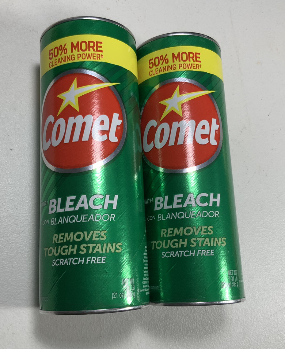 (2) Comet Cleaner With Bleach Kitchen Bathroom Cleaner 21oz