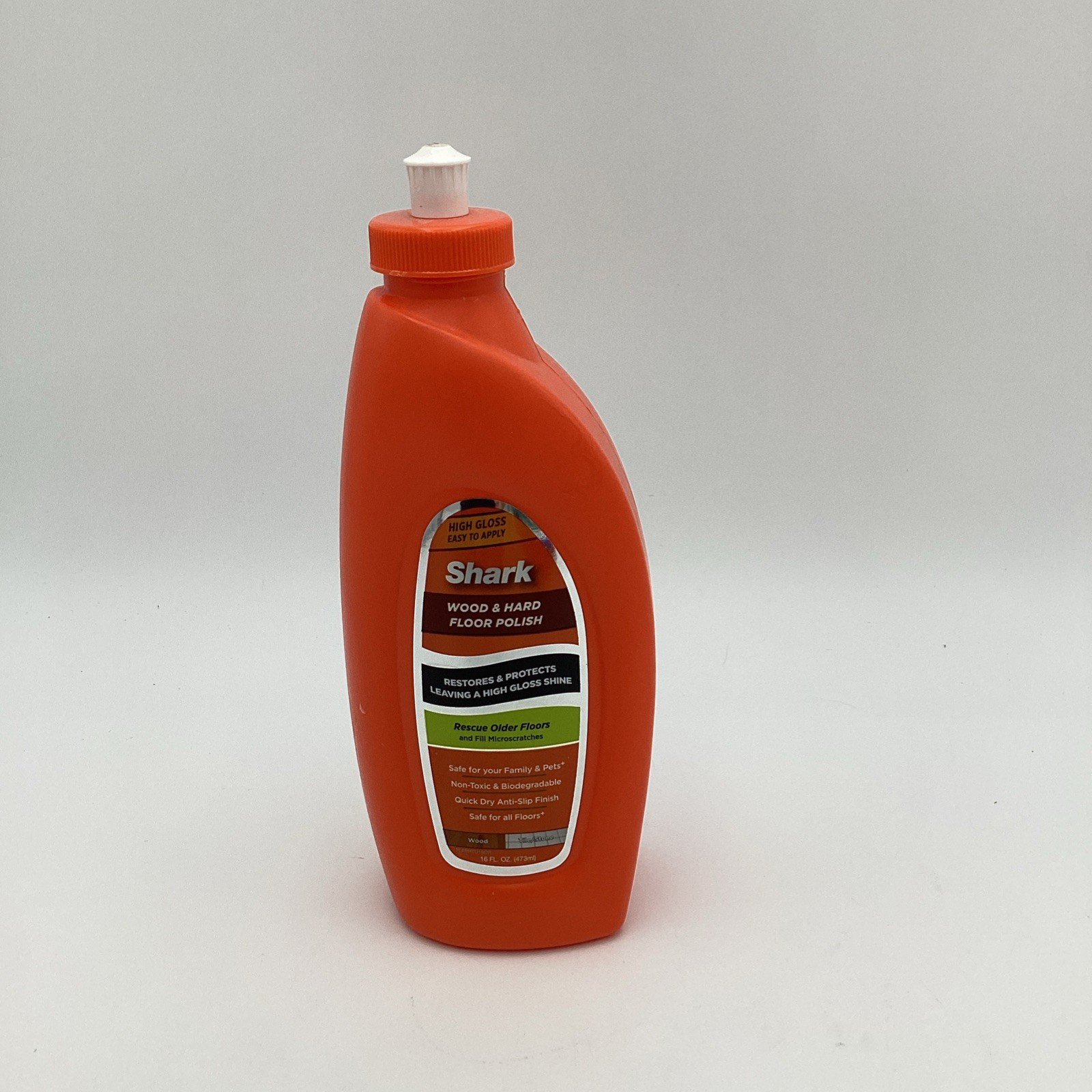 Shark Wood And Hard Floor Polish High Gloss Bottle 16 Oz. Safe For All Floors