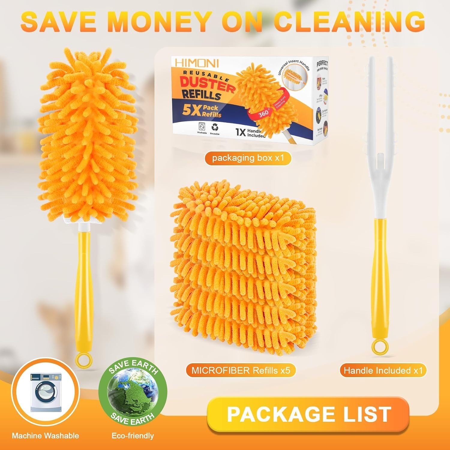 Ultimate 5-Pack Swiffer Duster Refill Kit – Reusable, Lightweight & Eco-Friendly