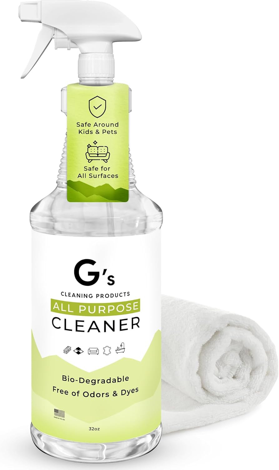 G’S Cleaning Biodegradable All Purpose Cleaner – 32 Oz Non-Toxic Natural Cleanin