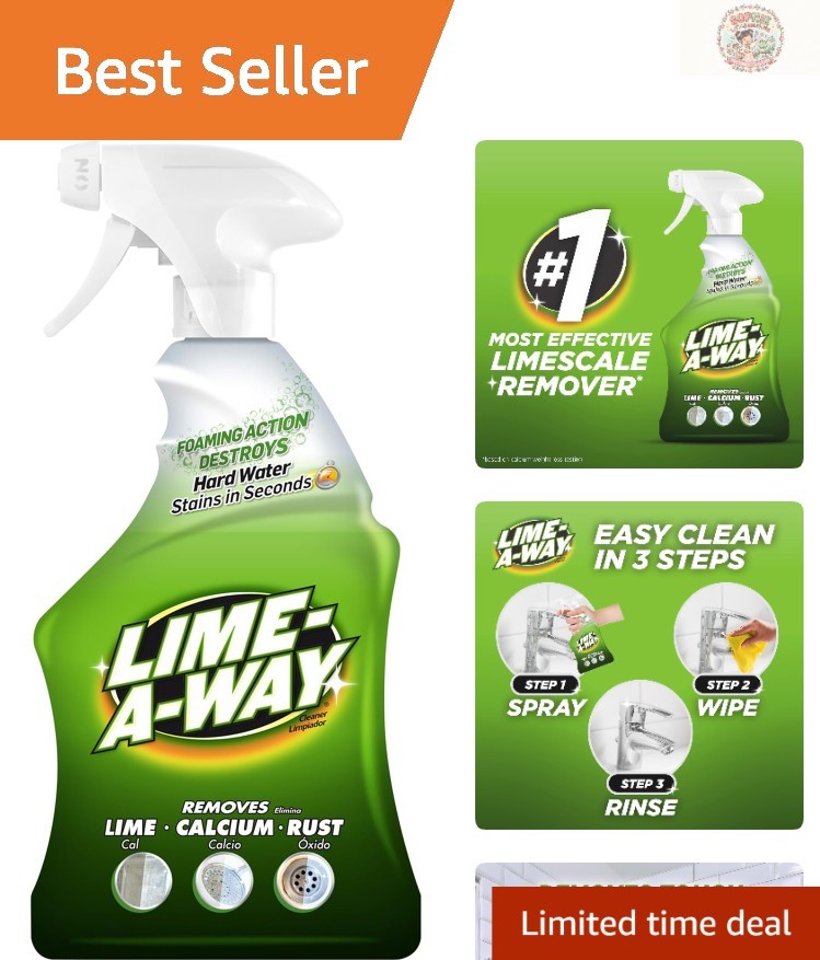 Turbo Power Hard Water Stain Remover – Fast & Effective Bathroom Cleaner 22 oz