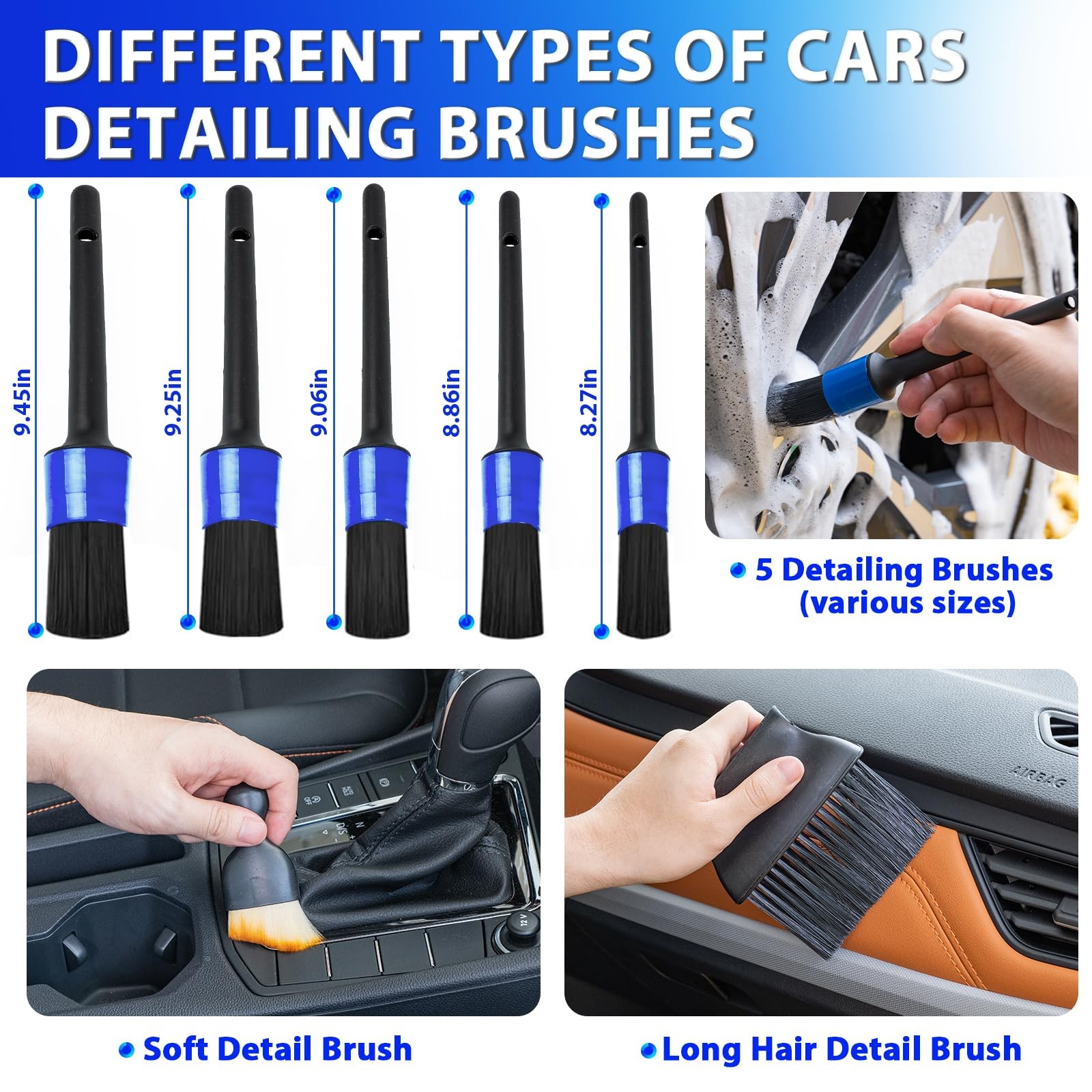 Car Cleaning Kit Car Detailing Kit,Car Cleaning Kit Interior Cleaner with Hig…