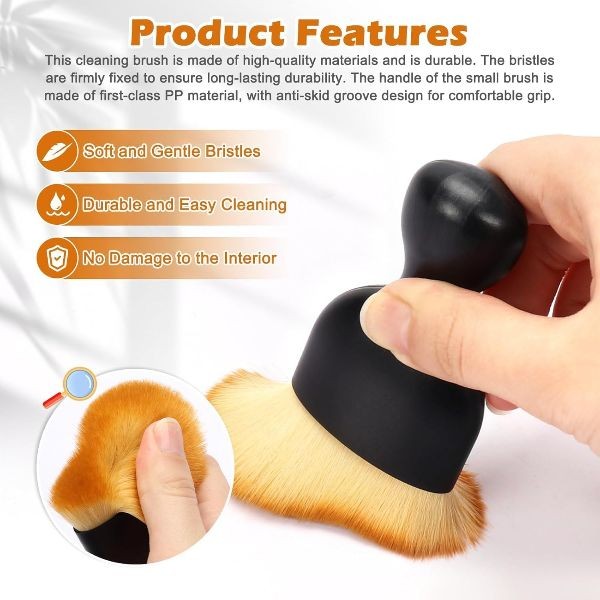4 Pcs Car Interior Cleaning Tool, Car Interior Detailing Brush, Car Cleaning Bru