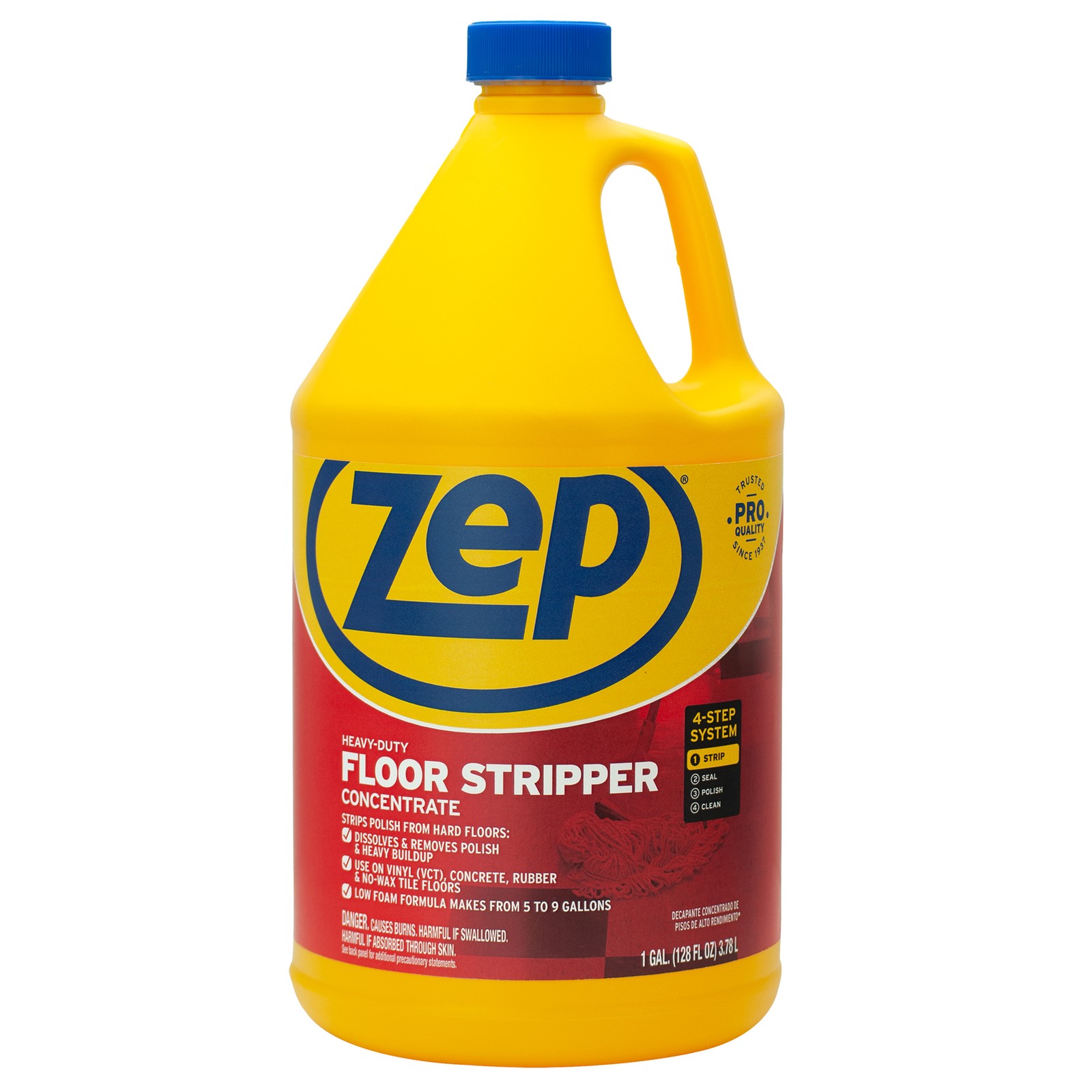 Zep Heavy-Duty Floor Stripper Ammonia Free Concentrate – 1 Gallon (Case of 4)
